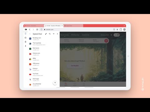 Vivaldi Browser on Android Tablets
