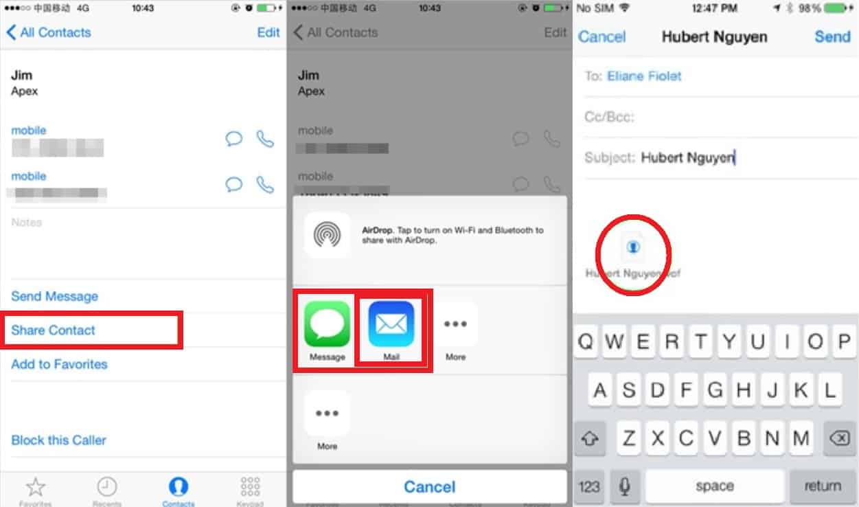 How to Transfer Contacts from iPhone to Android via Text/E-Mail