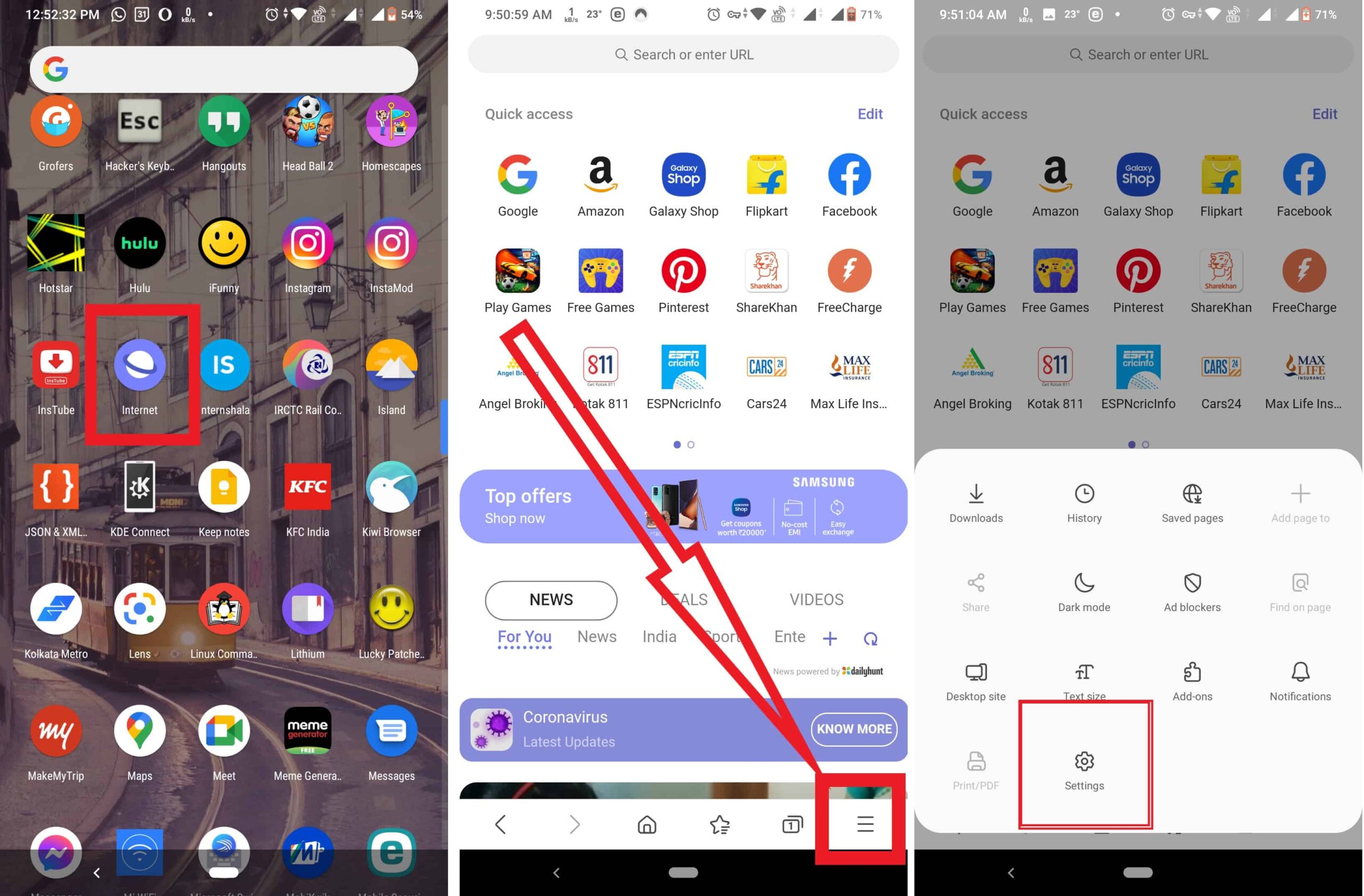 Clear Cookies on Samsung browser for Samsung devices