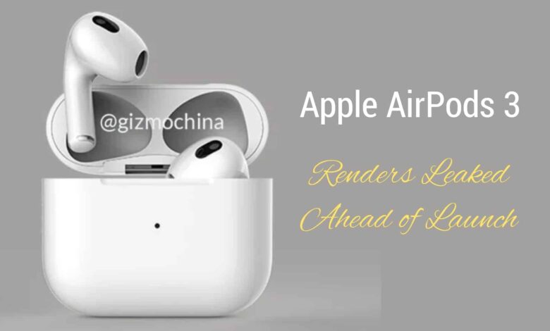 Apple AirPods 3 Renders Leak Ahead of Launch, Third-Gen AirPods Design Revealed