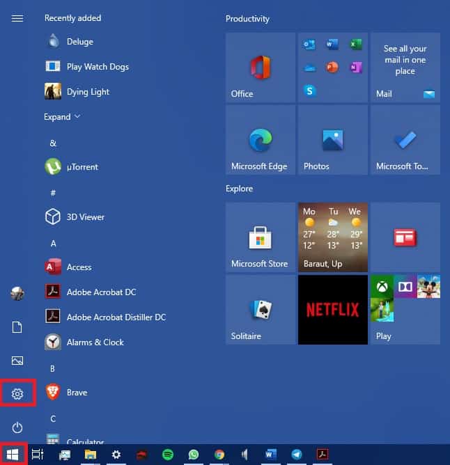 How to start Windows 10 in Safe Mode start menu