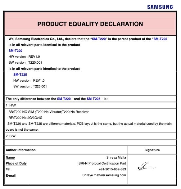 Samsung Galaxy Tab A7 Lite Receives FCC Certification, Key Specifications Also Revealed