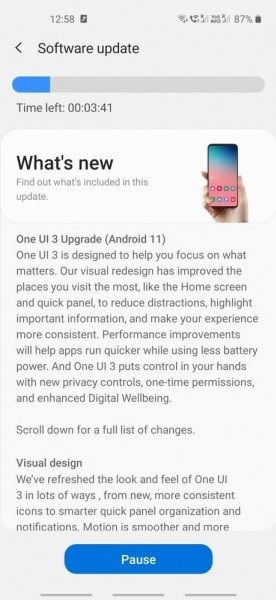 Samsung Galaxy M40 OneUI 3.1 update