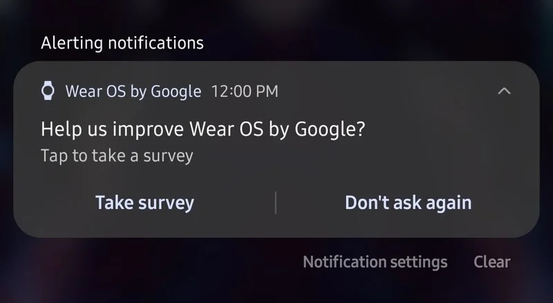 Wear OS surveys