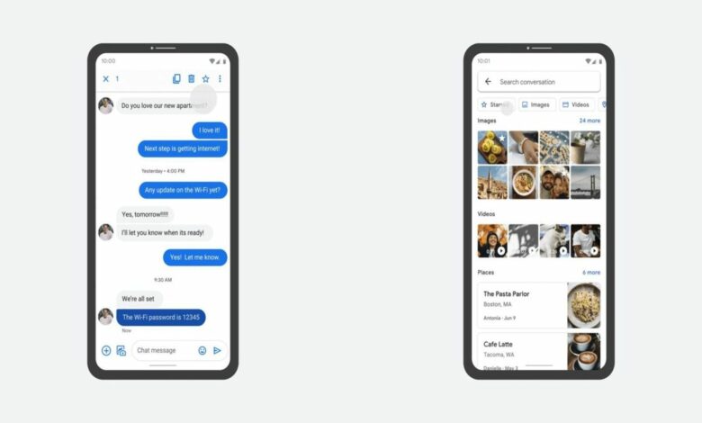 Google Messages updated, now allows users to star texts, photos, and videos