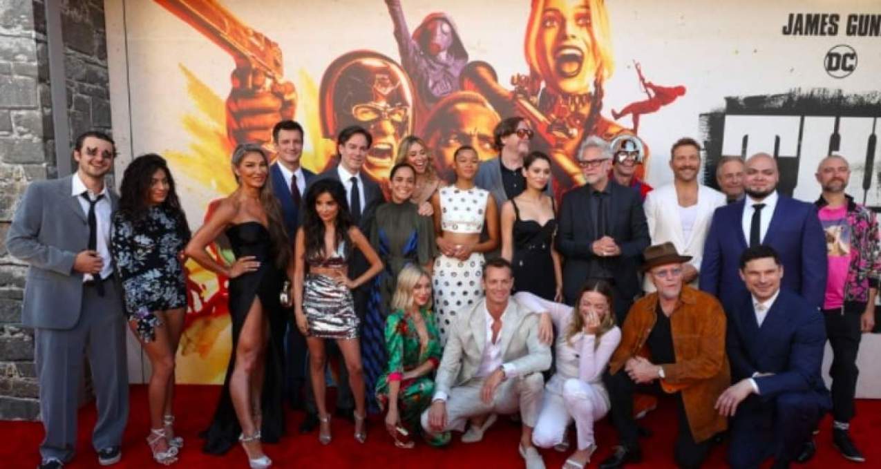 The Suicide Squad cast at the premiere