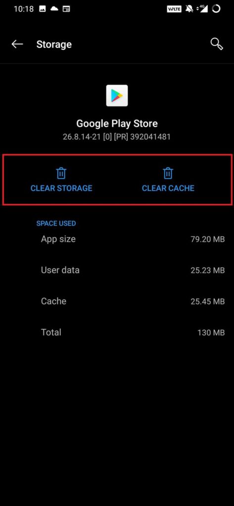 clear storage and clear cache