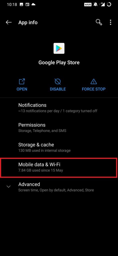 tap on Mobile Data and WiFi