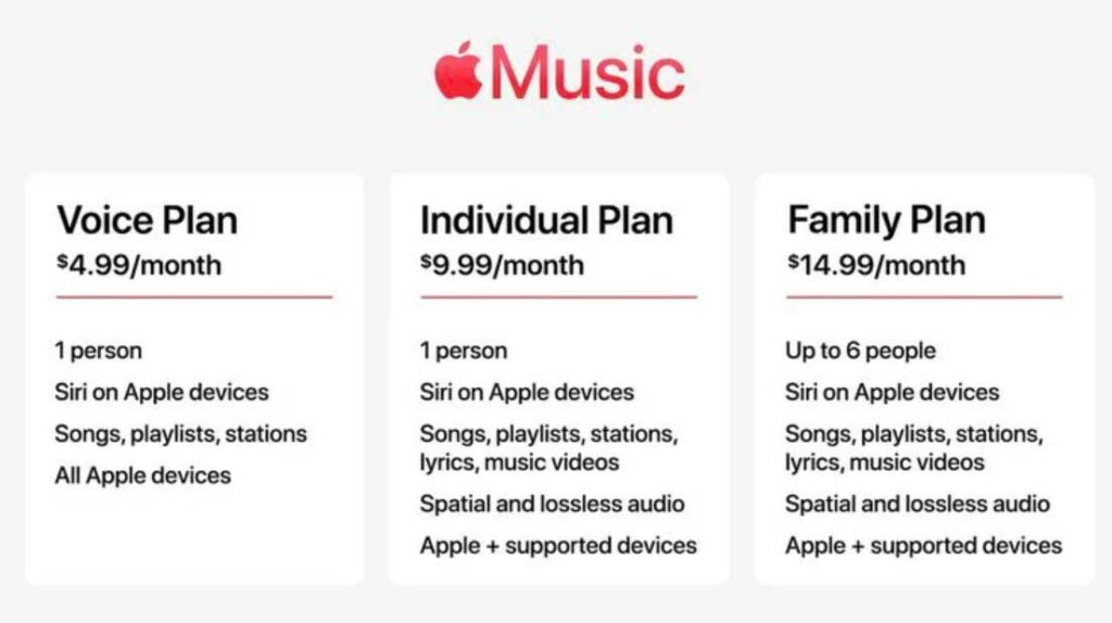Apple just introduces the Apple Music Voice Plan starting at $4.99 per month