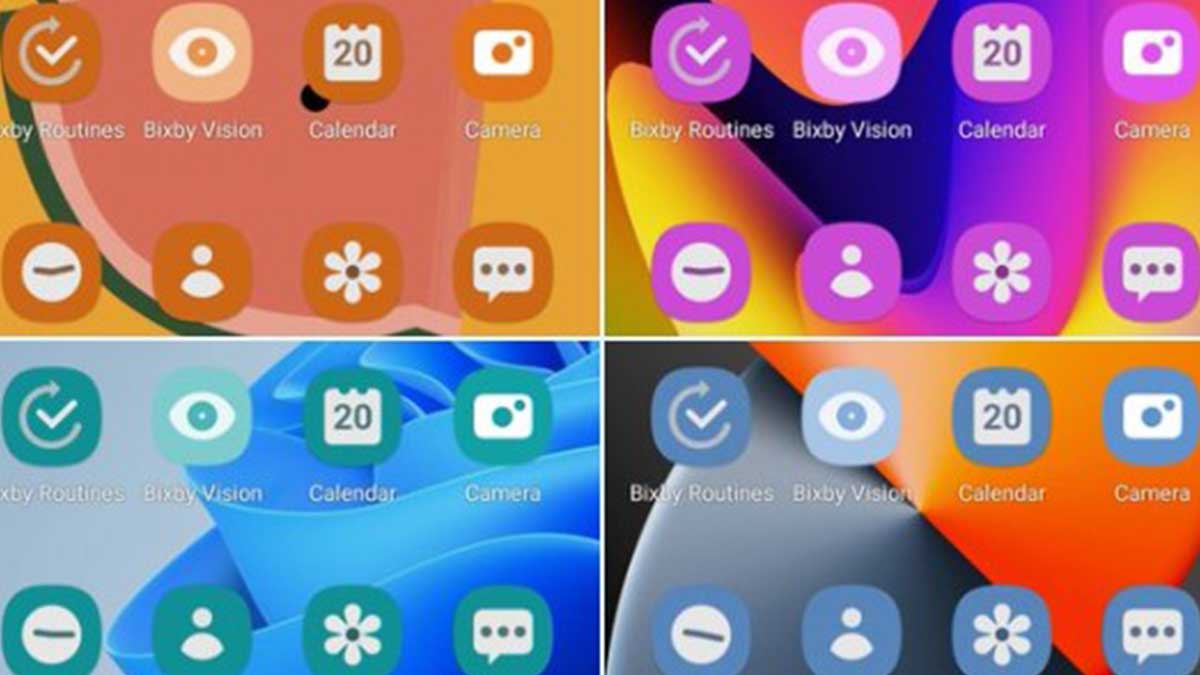 Samsung One Ui 40 Can Change Color Of App Icons Based On System Theme