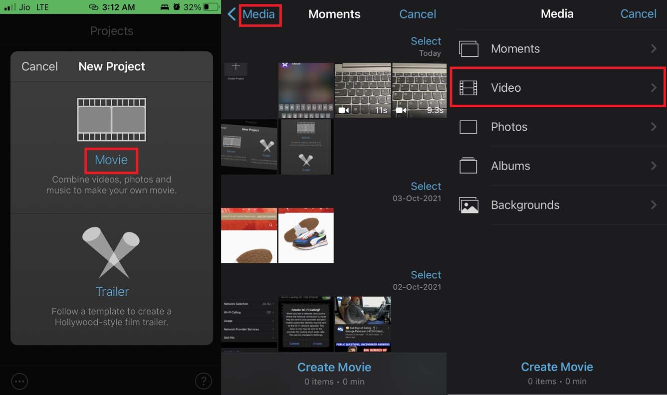 how to merge clips in imovie