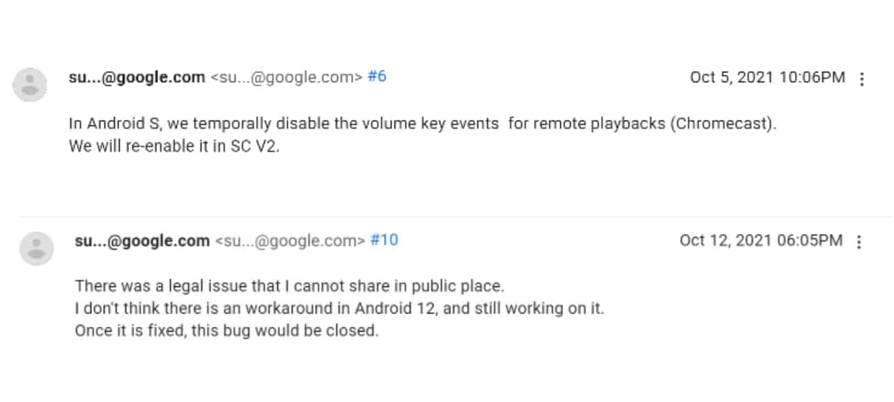 Android 12 Has Quietly Disabled Volume Key Controls for Apps That Cast Audio