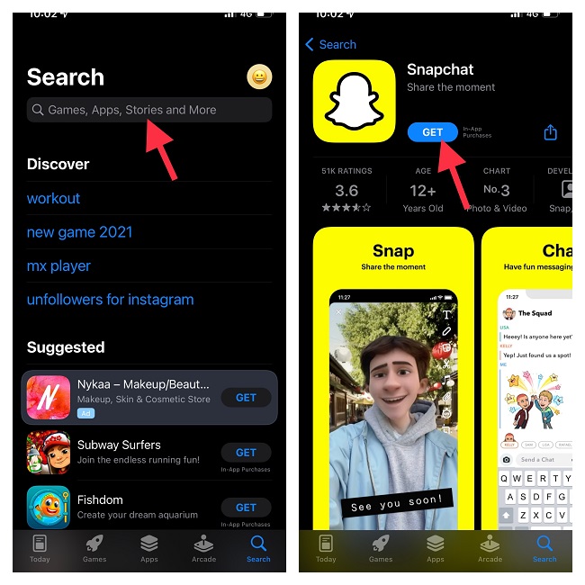 Delete and Re-install Snapchat on your iPhone