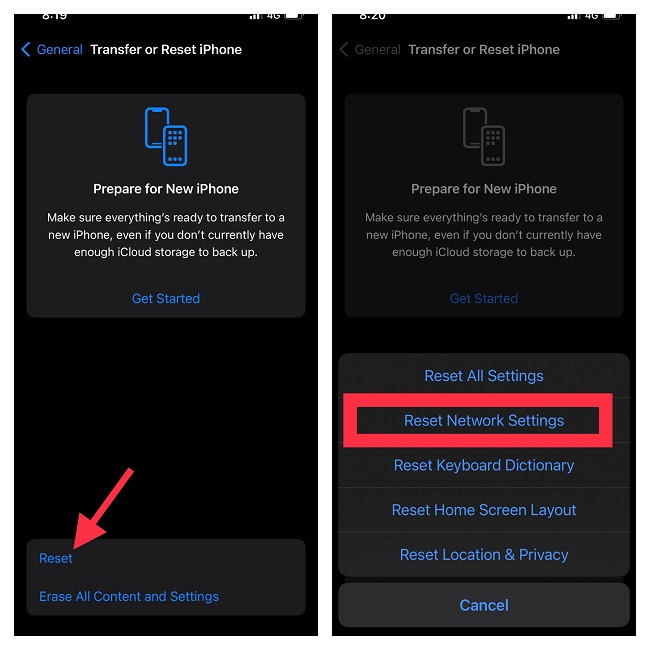 Reset Network Settings on your iPhone