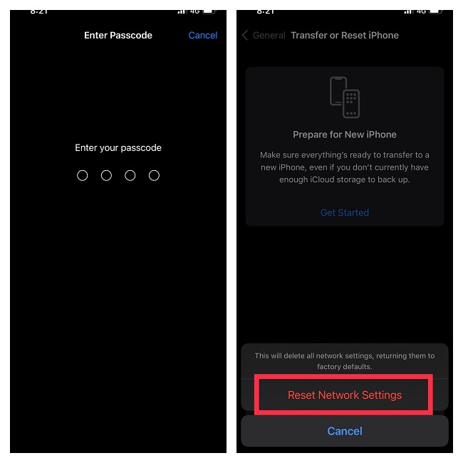 Reset Network Settings on your iPhone