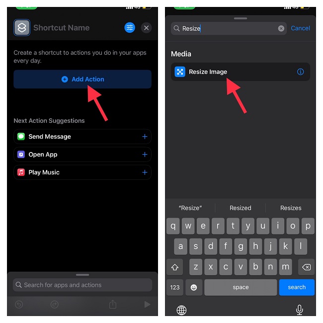 Resize a Photo Using Shortcuts on iPhone and iPad 