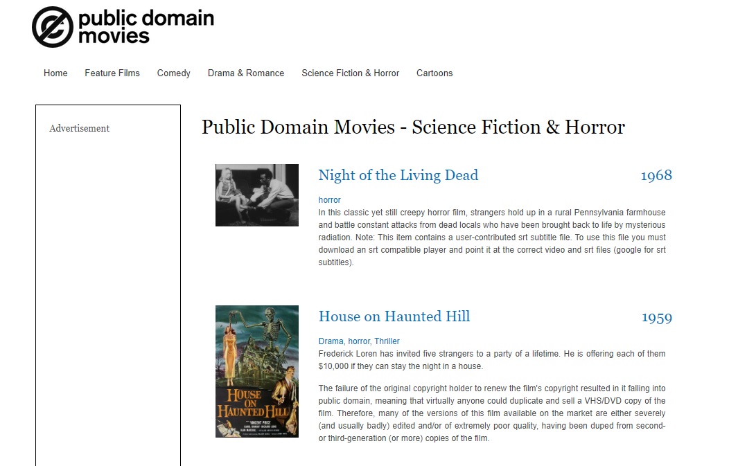 Public Domain Movies Free Movie Download Sites for Mobile