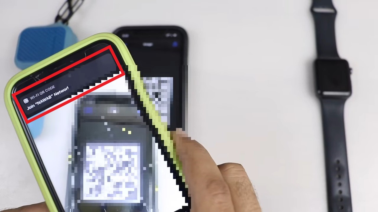 Scan WiFi password QR code using another iPhone