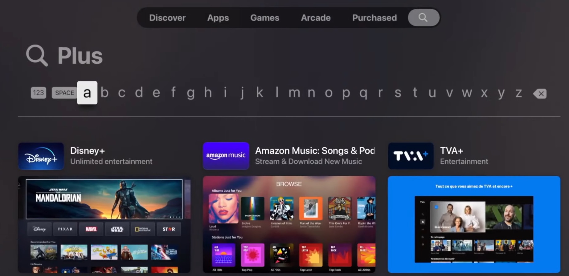 Search for Paramount Plus on Apple TV App store