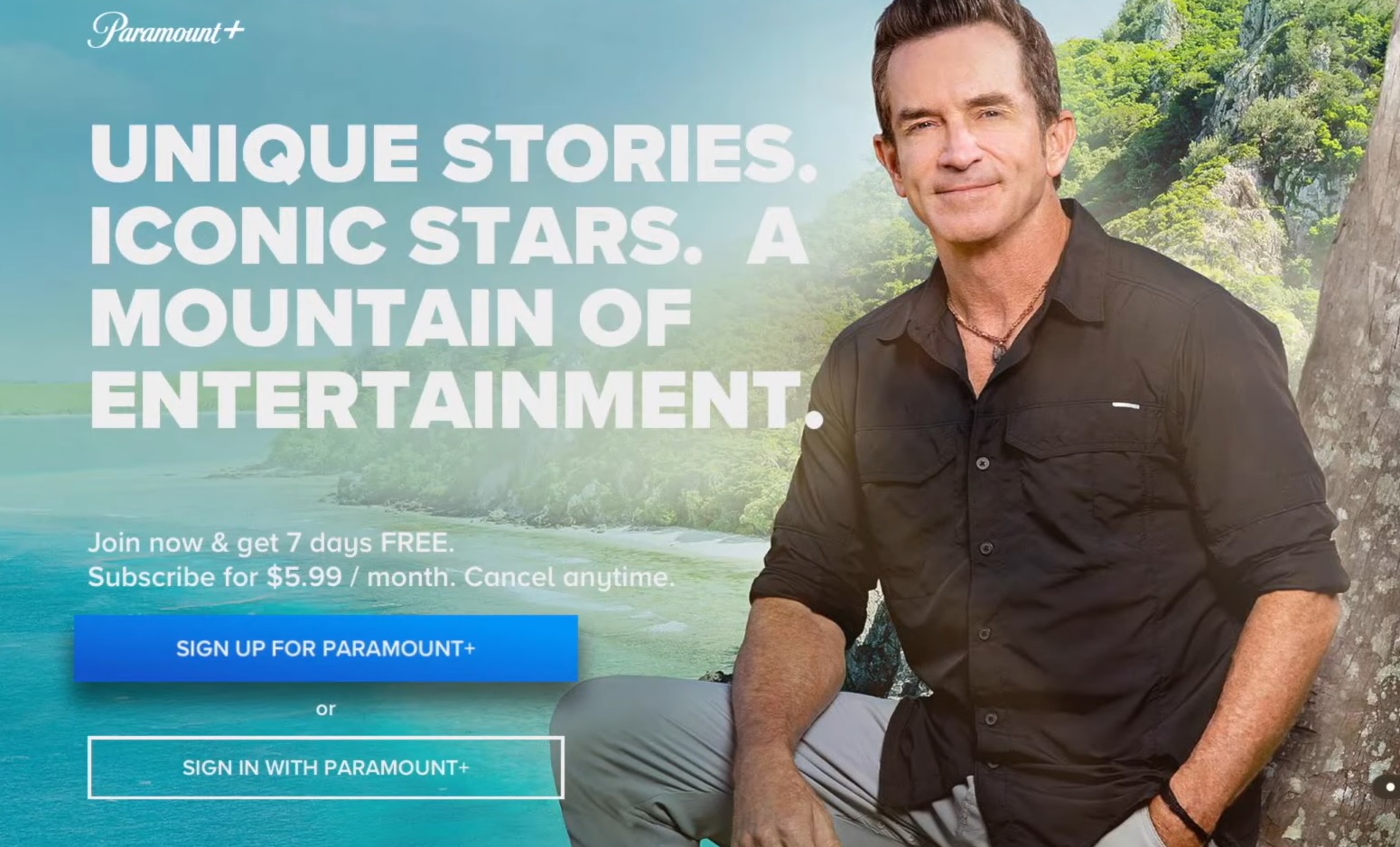 Sign in with Paramount Plus Apple TV