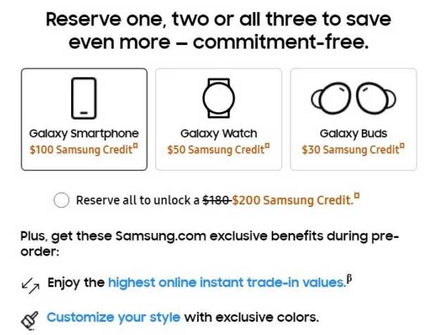 Samsung offers up to $200 credit for pre-reserve of Galaxy Buds Pro 2, Z Flip 4, Z Fold 4, or Galaxy Watch 5