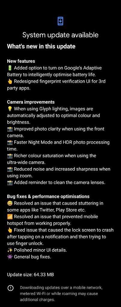 Nothing OS 1.1.3 brings new features and camera improvements to Nothing Phone 1