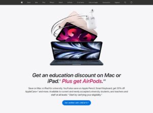 Apple Student Discount in India Website